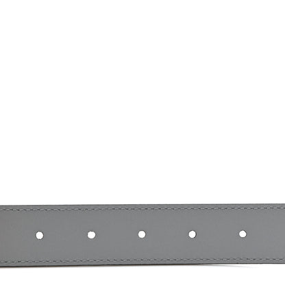 Gucci Azalea Calfskin Enamel Monochrome Double G 30mm Belt 80 32 Deep Grey 5 of 5