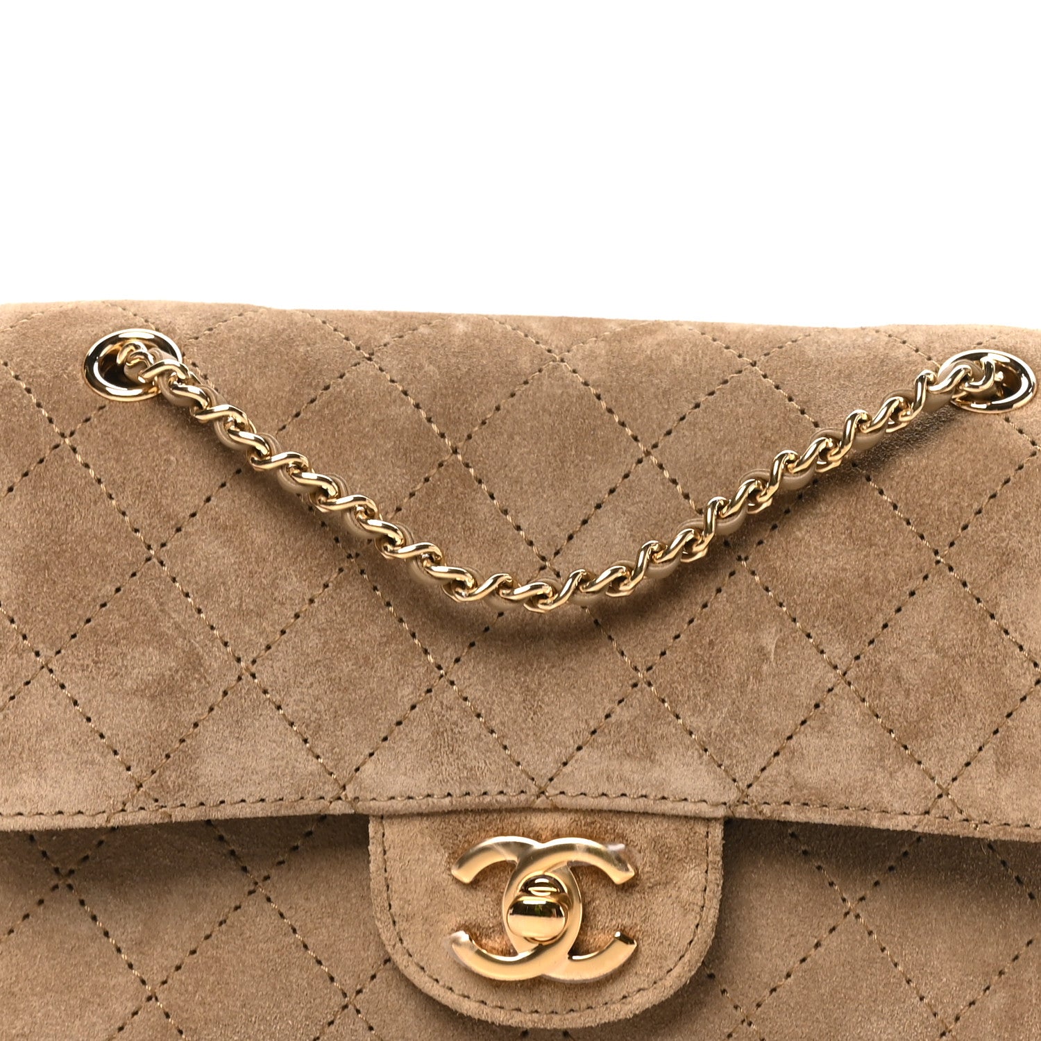 Chanel Suede Calfskin Mini Souplissimo Flap Dark Beige 8 of 11