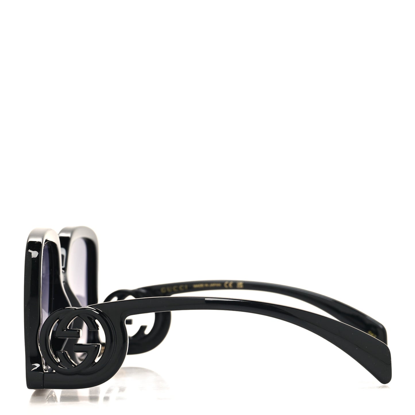 Acetate Rectangle Frame Sunglasses GG1326S Black