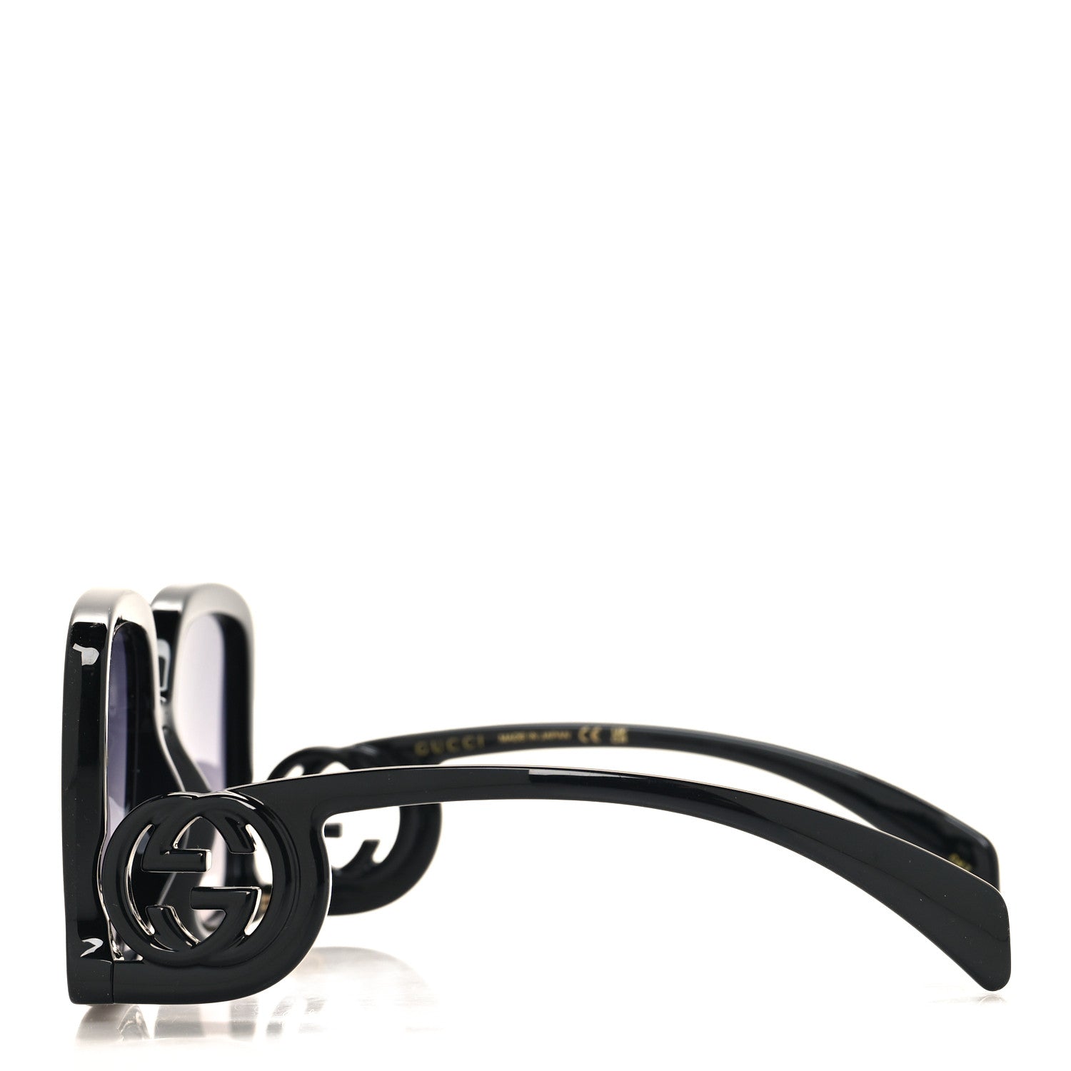 Gucci Acetate Rectangle Frame Sunglasses GG1326S Black 3 of 8