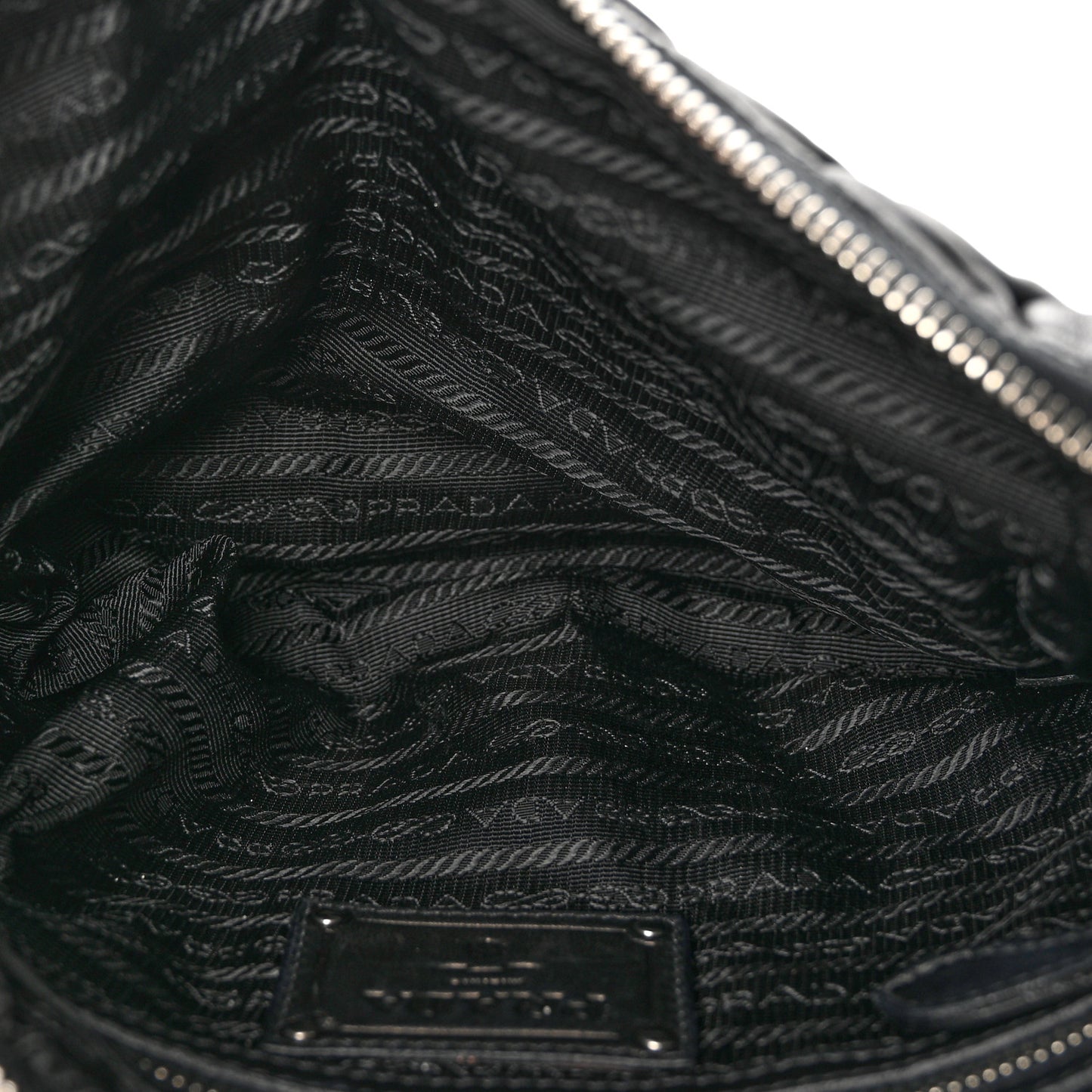 Lambskin Embossed Pouch Black