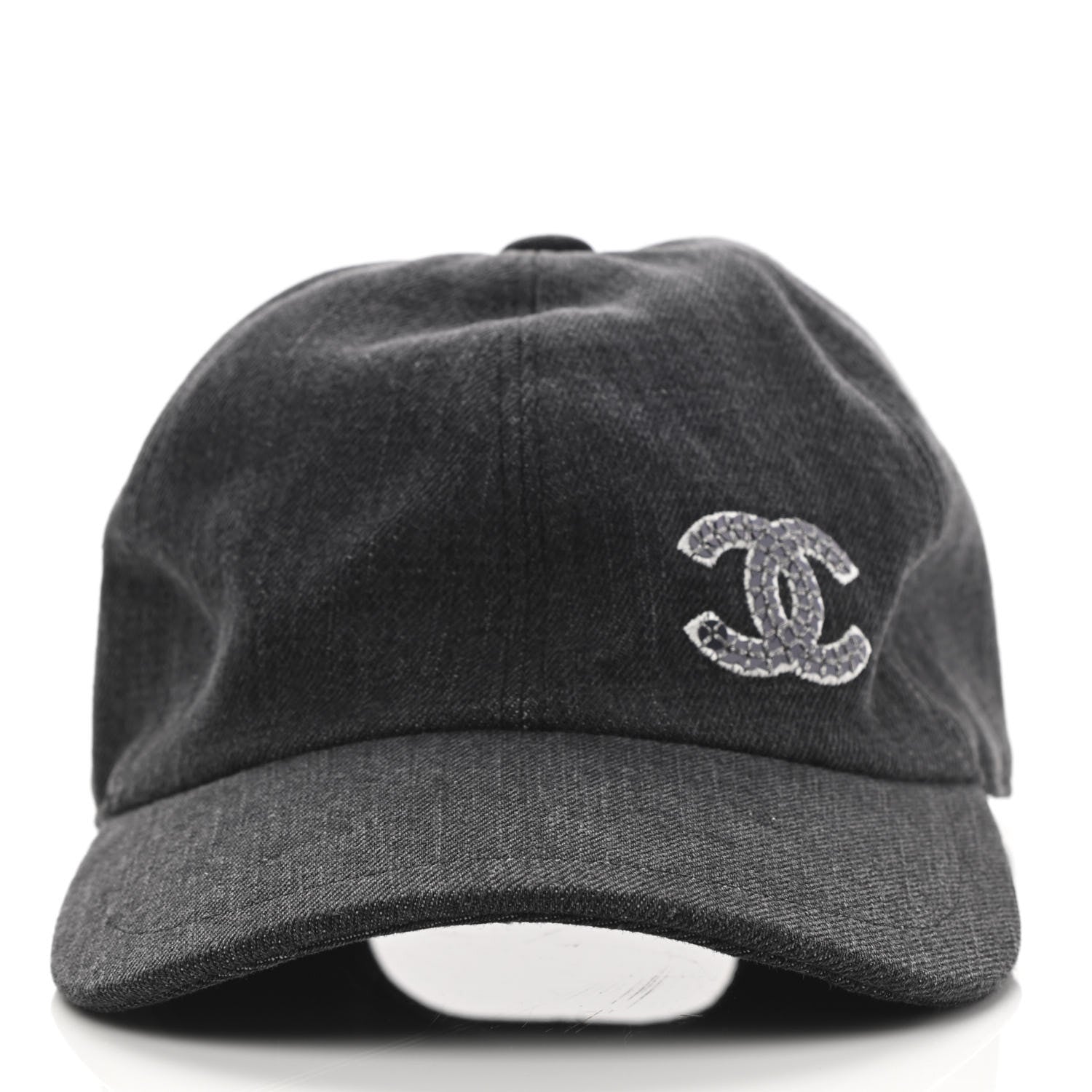 Chanel Cotton Sequin CC Cap Hat Black 3 of 8