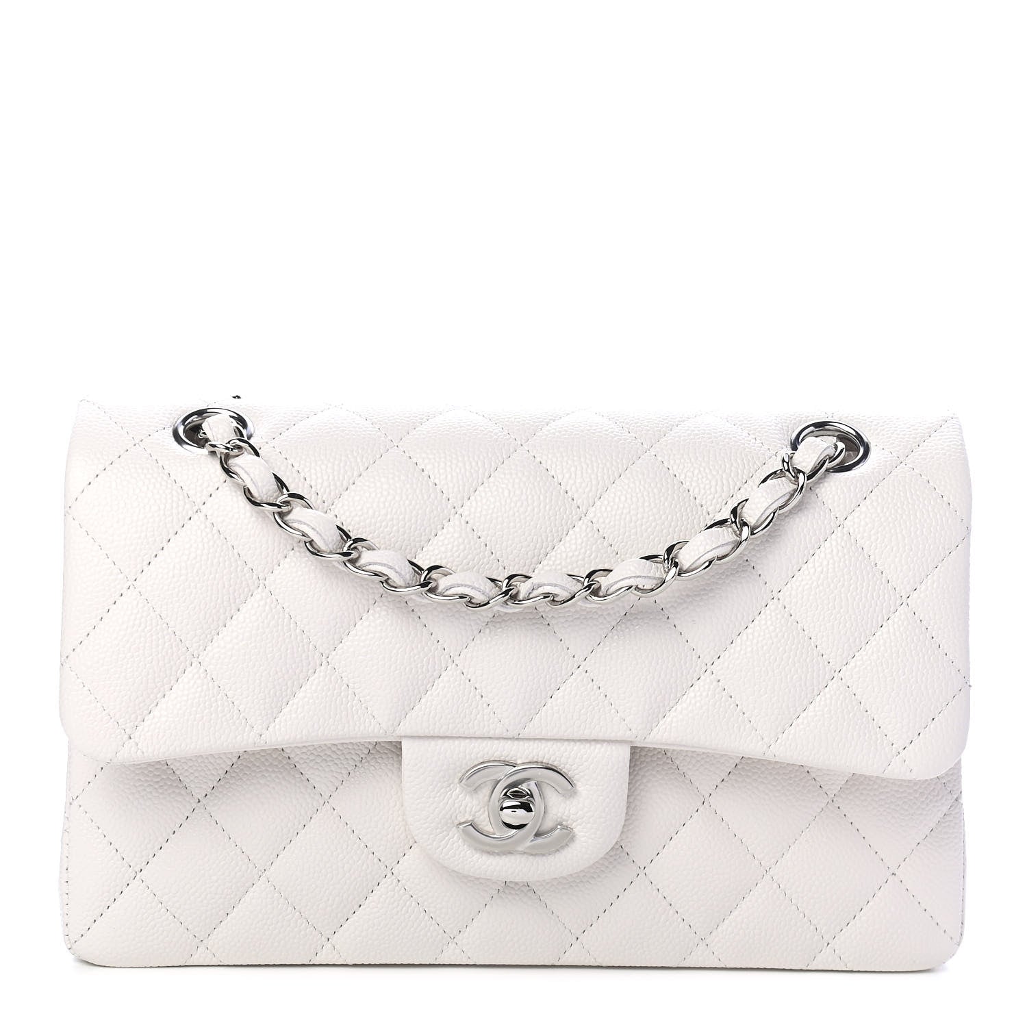 Chanel Caviar Quilted Small Double Flap White 1 of 9