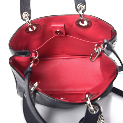 Christian Dior Bullcalf Small Diorissimo Tote Black Rose Indien 5 of 10