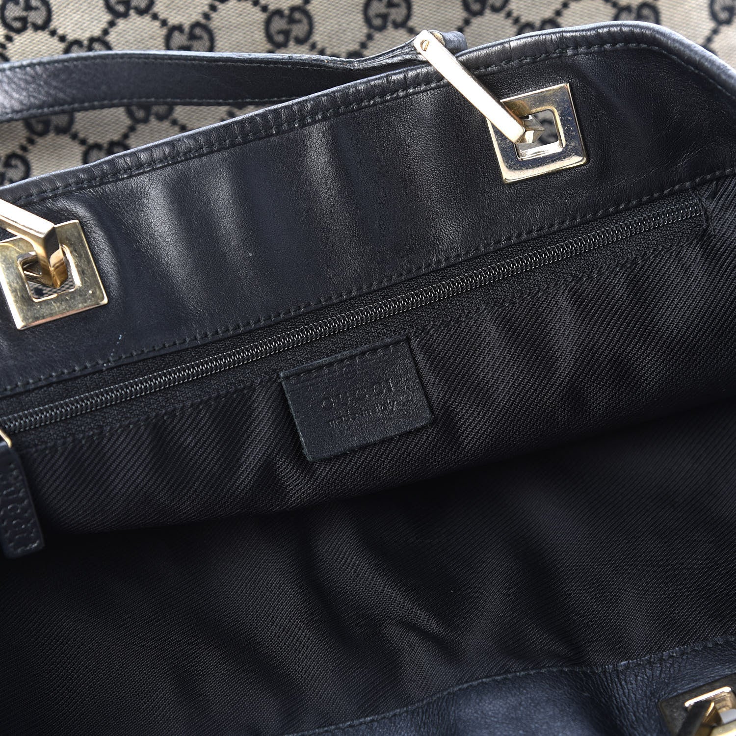 Gucci Monogram Large Bucket Tote Black 9 of 10