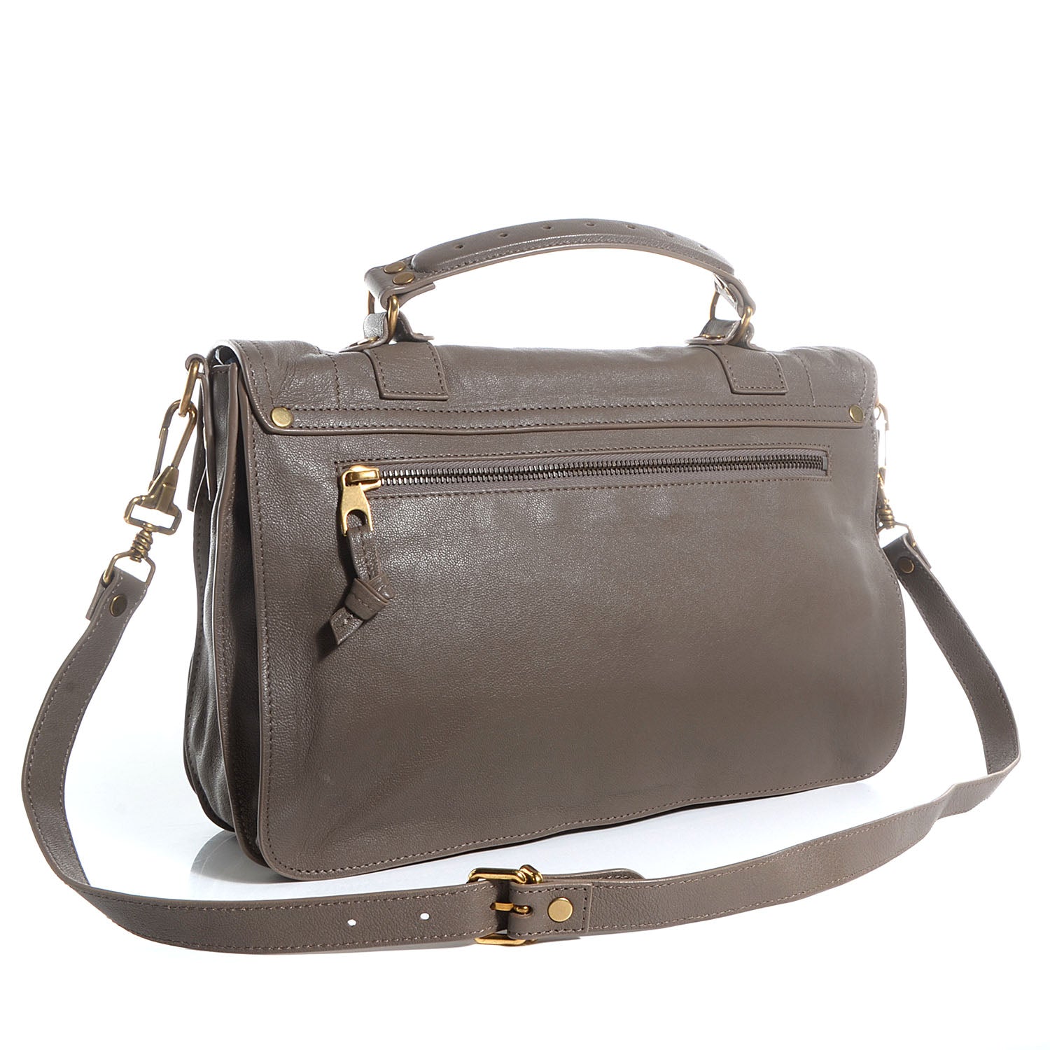 Proenza Schouler Lambskin PS1 Medium Satchel Smoke 3 of 14