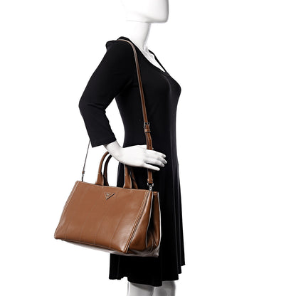 Prada Soft Calfskin Tote Cannella 2 of 13