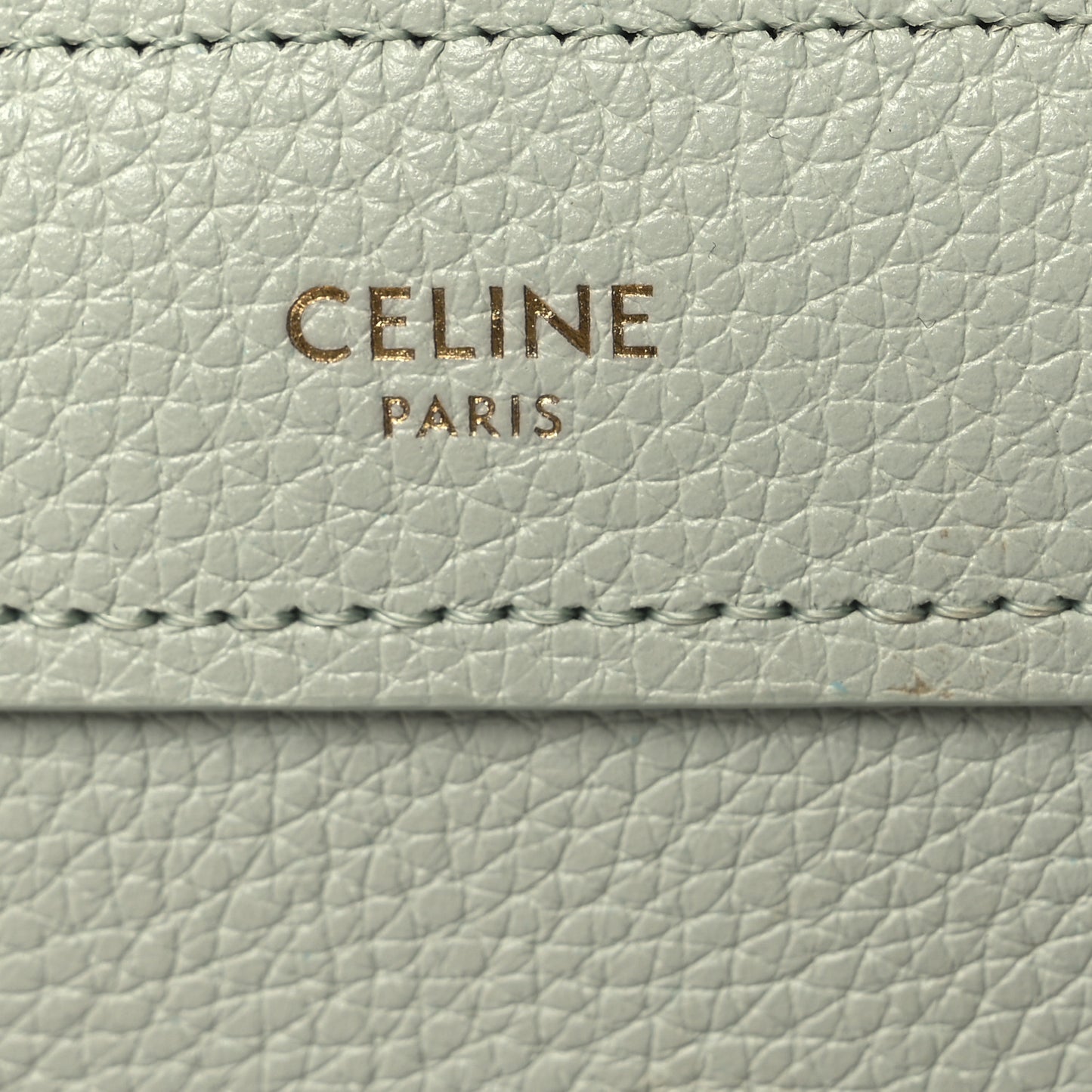 Drummed Calfskin Nano Luggage Vert D'eau