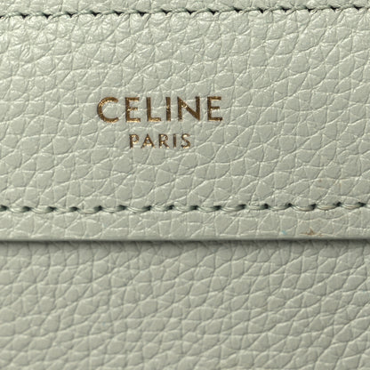Celine Drummed Calfskin Nano Luggage Vert D'eau 6 of 14