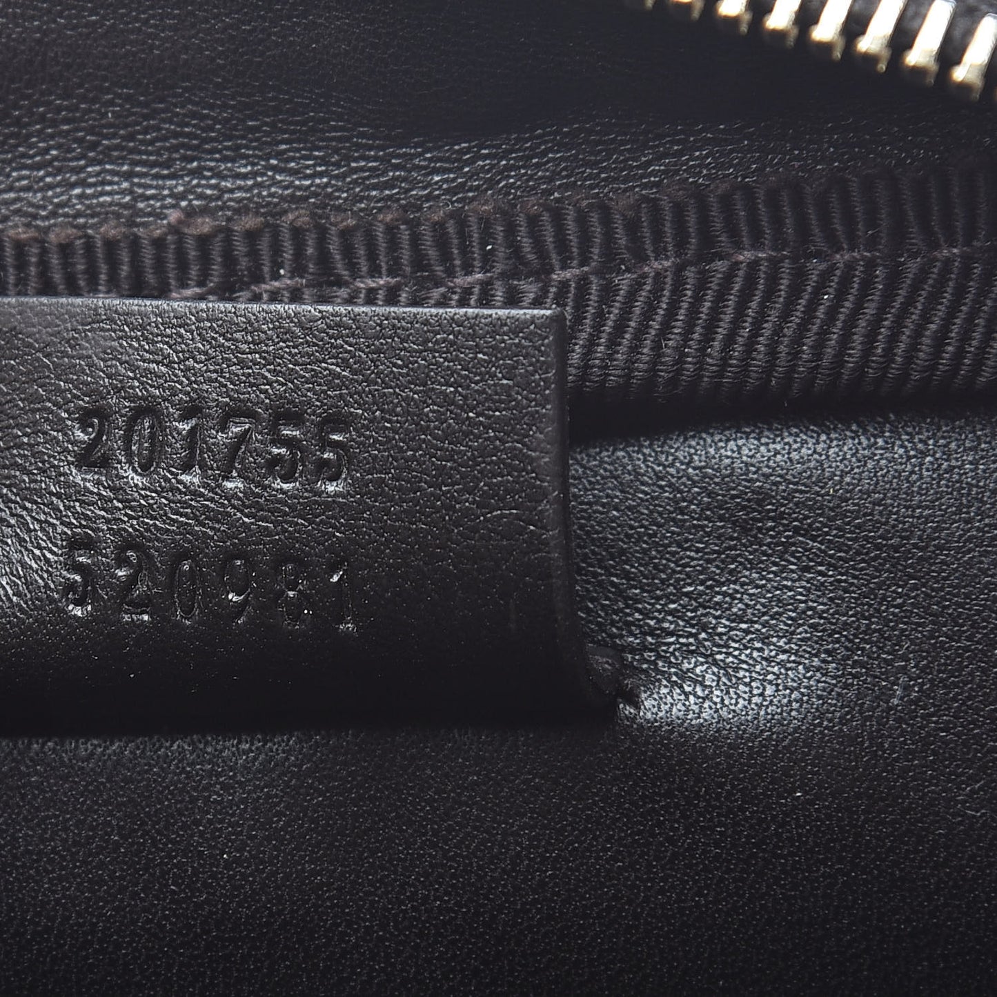 Guccissima Zip Clutch Dark Brown