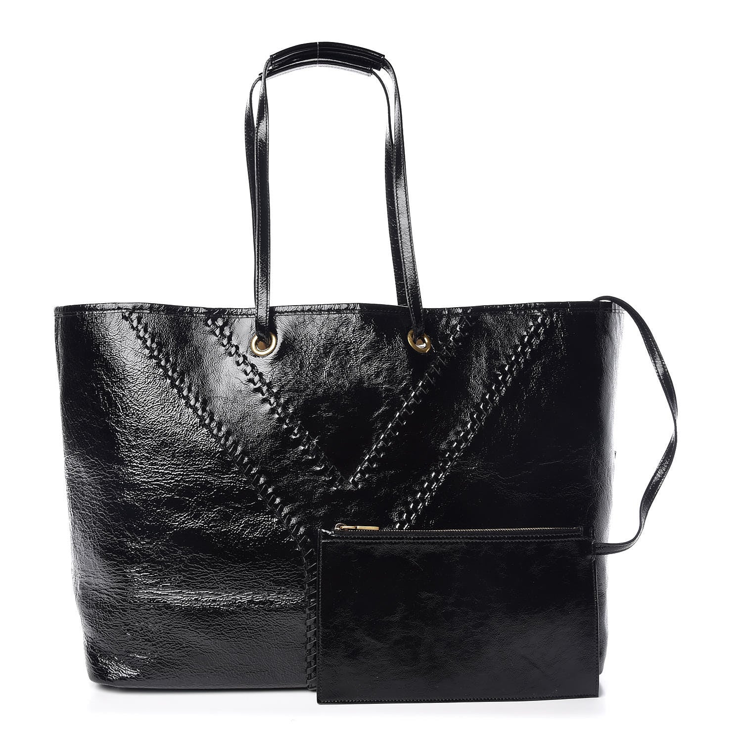 Saint Laurent Patent Large Neo Double Reversible Tote Black 1 of 10