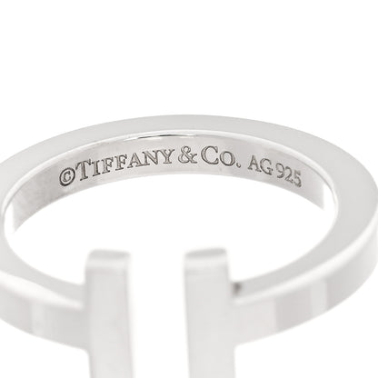 Tiffany Sterling Silver T Square Ring 53 6.5 4 of 4