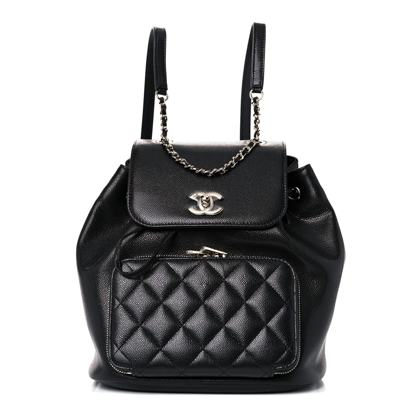 Caviar Quilted Business Affinity Backpack Black