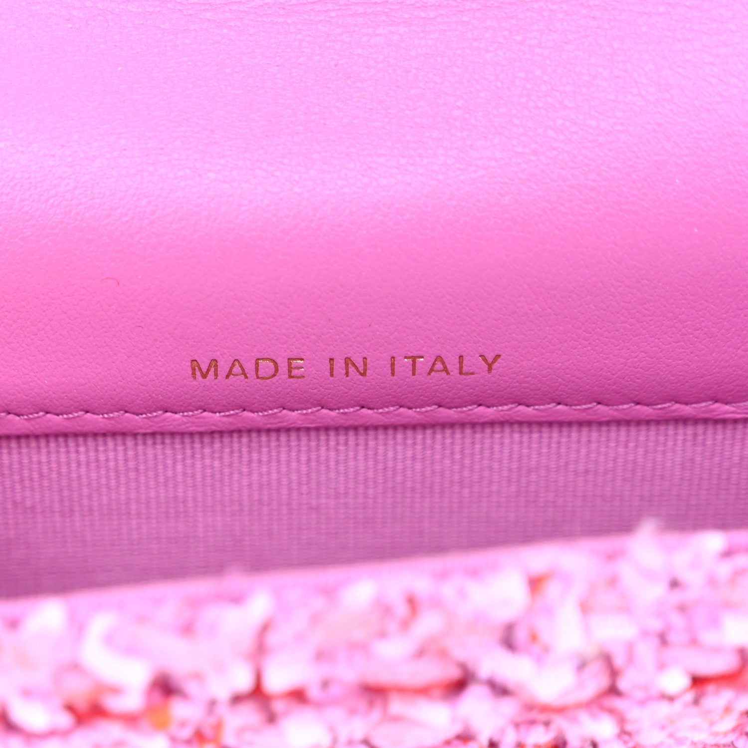 Chanel Tweed Enamel Quilted Pending CC Flap Belt Bag Pink Purple 7 of 12