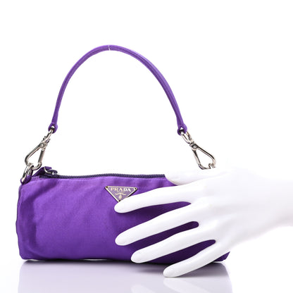 Prada Satin Raso Pochette Purple 2 of 9