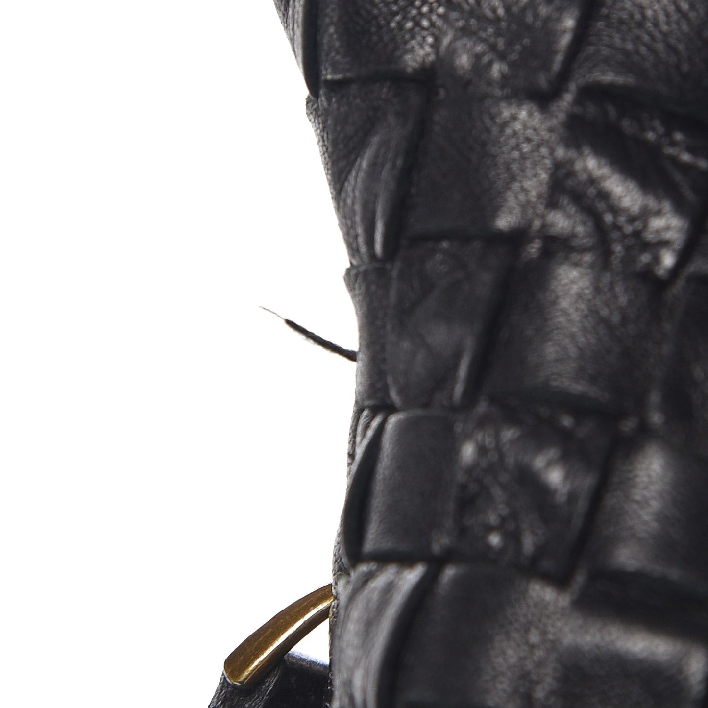 Nappa Intrecciato Pleated Large Veneta Hobo Black