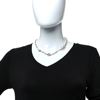 Chanel Crystal Pearl CC Short Necklace Gold 2 of 5