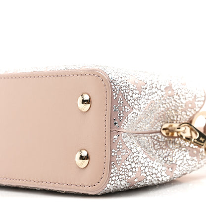 Louis Vuitton Calfskin Satin Swarovski Crystal Mini Capucines Desert Sand 9 of 10
