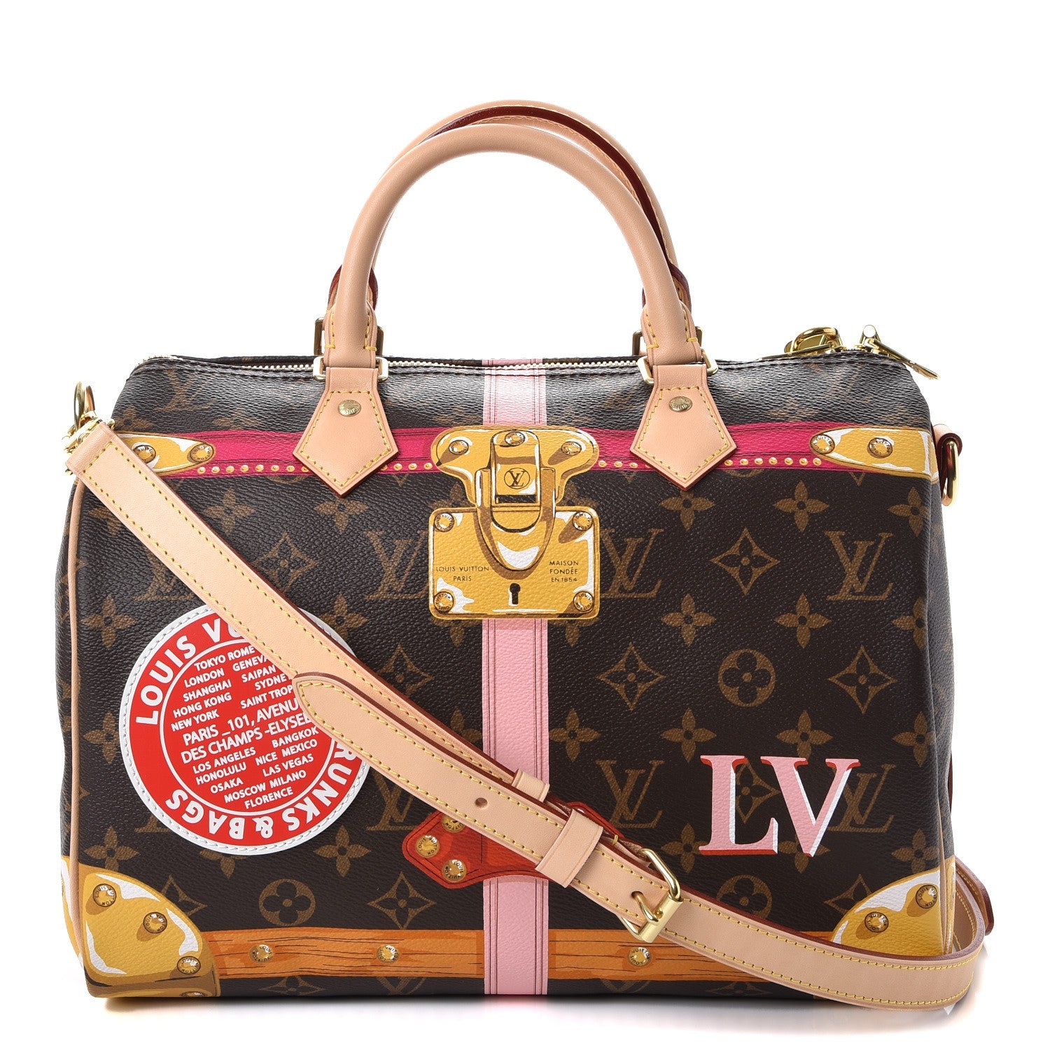 Louis Vuitton Monogram Summer Trunks Speedy Bandouliere 30 1 of 8