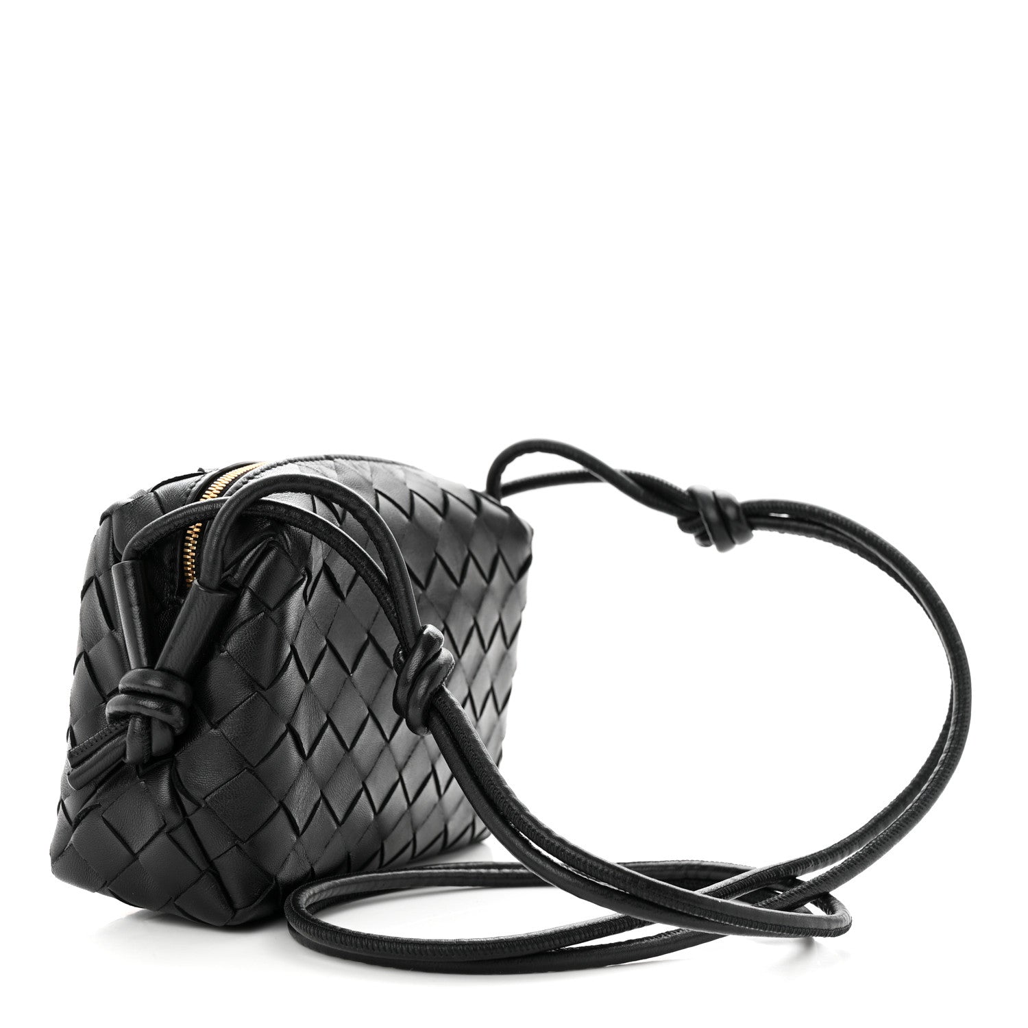 Bottega Veneta Nappa Intrecciato Mini Loop Camera Bag Black 3 of 10