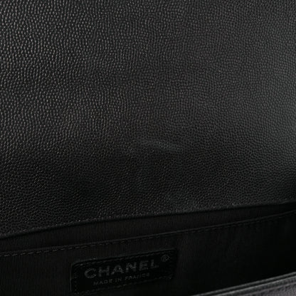 Chanel Caviar Quilted Medium Boy Flap So Black 11 of 12
