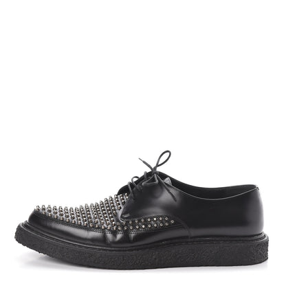 Saint Laurent Calfskin Studded Mens Creepers 45 Black 1 of 7