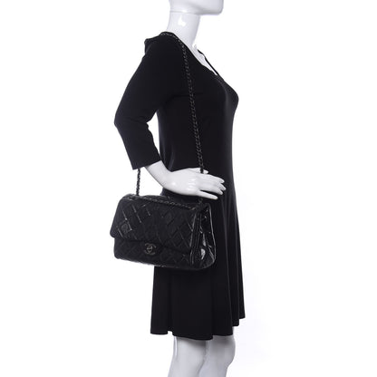 Chanel Glazed Calfskin Quilted Coco Soft Flap Black 2 of 12