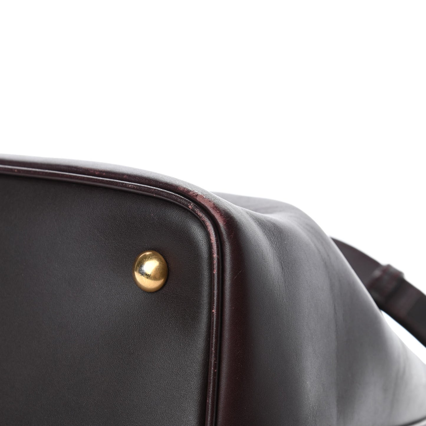 Calfskin Large Emmanuelle Bucket Bag Burgundy