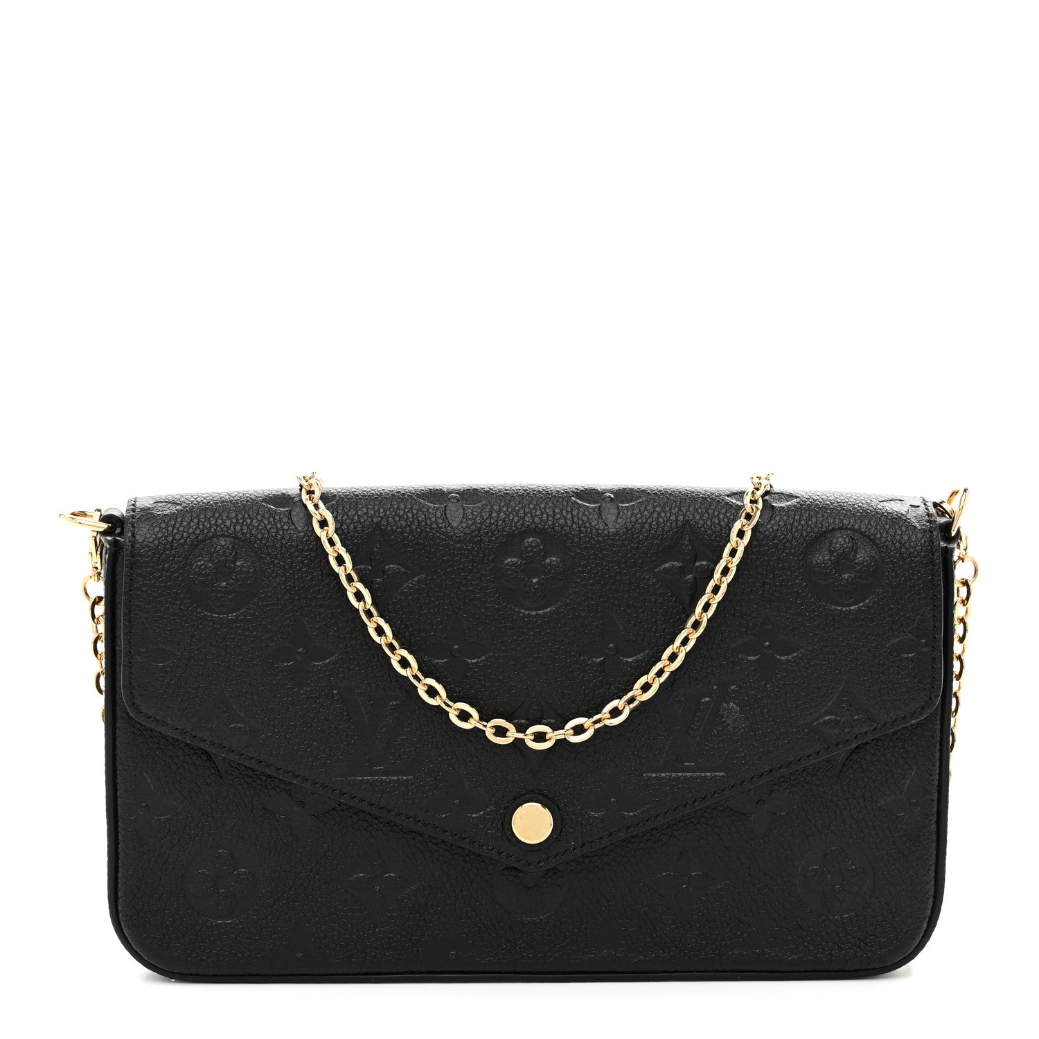 Louis Vuitton Empreinte Pochette Felicie Chain Wallet Black 1 of 12