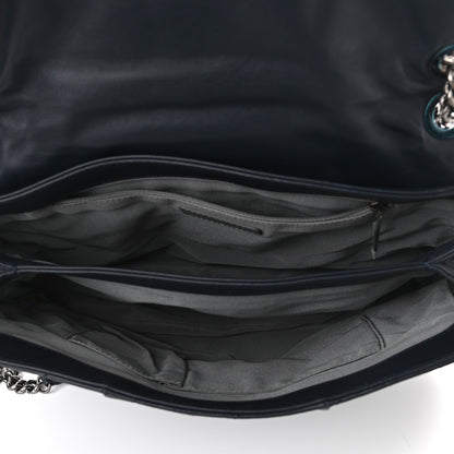 Chanel Calfskin Quilted Coco Pleats Flap Dark Navy Blue 5 of 10