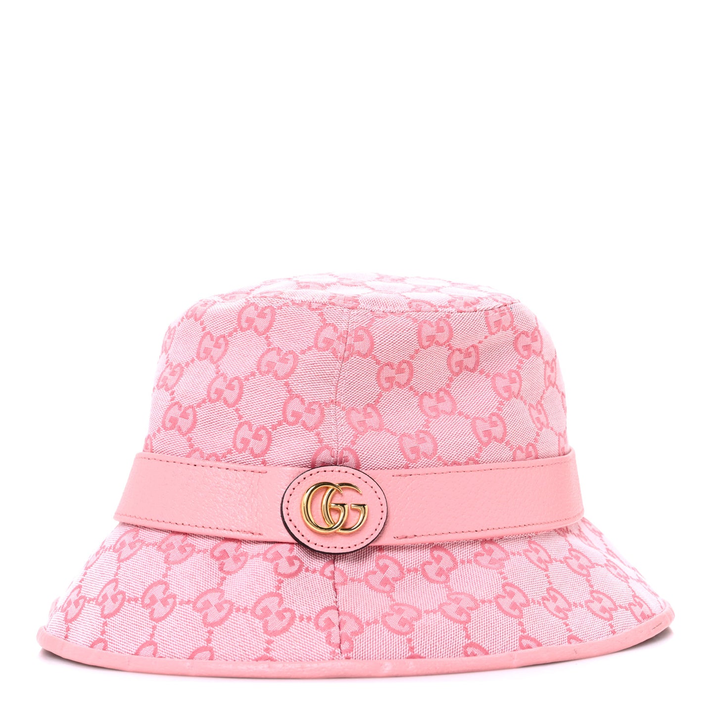 Monogram Textured Dollar Calfskin GG Jago Bucket Hat XXL  Soft Cotton Candy Dark Cotton Candy