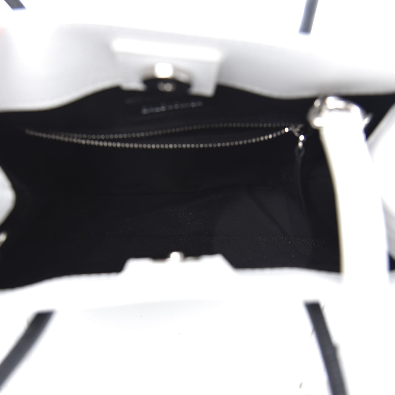 Balenciaga Squared Calfskin Logo North South Shopper Tote XXS White 5 of 12