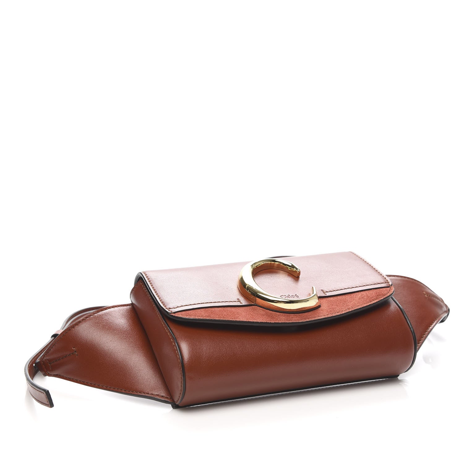 Chloe Calfskin Suede C Belt Bag Sepia Brown 4 of 9