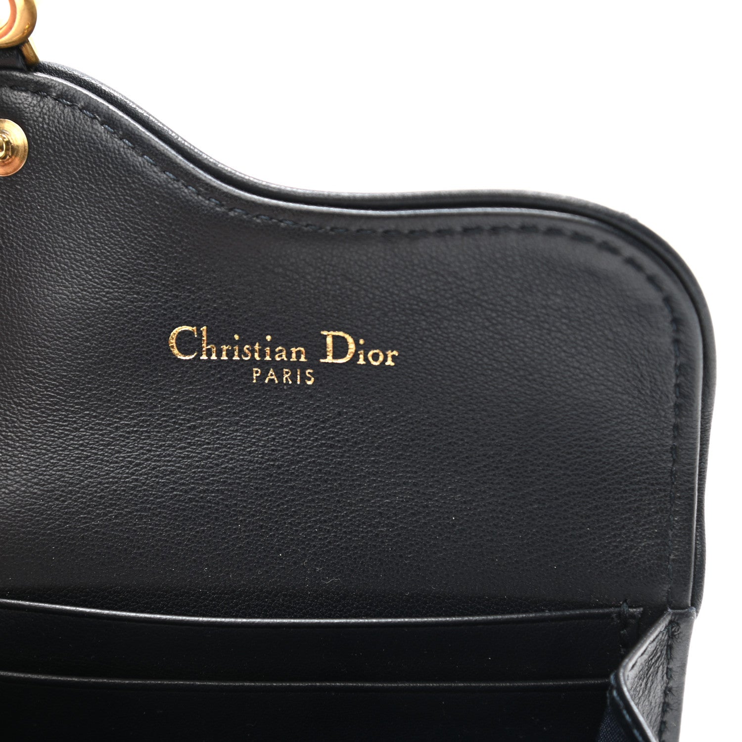Christian Dior Oblique Saddle Card Holder Blue 6 of 7