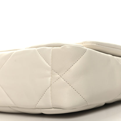 Chanel Lambskin Quilted Medium Chanel 19 Flap White 10 of 10