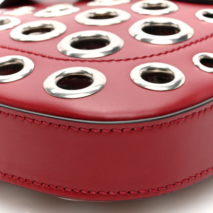 Gucci Calfskin Ha Ha Ha Jackie 1961 Eyelet Hobo Cherry Red 8 of 9