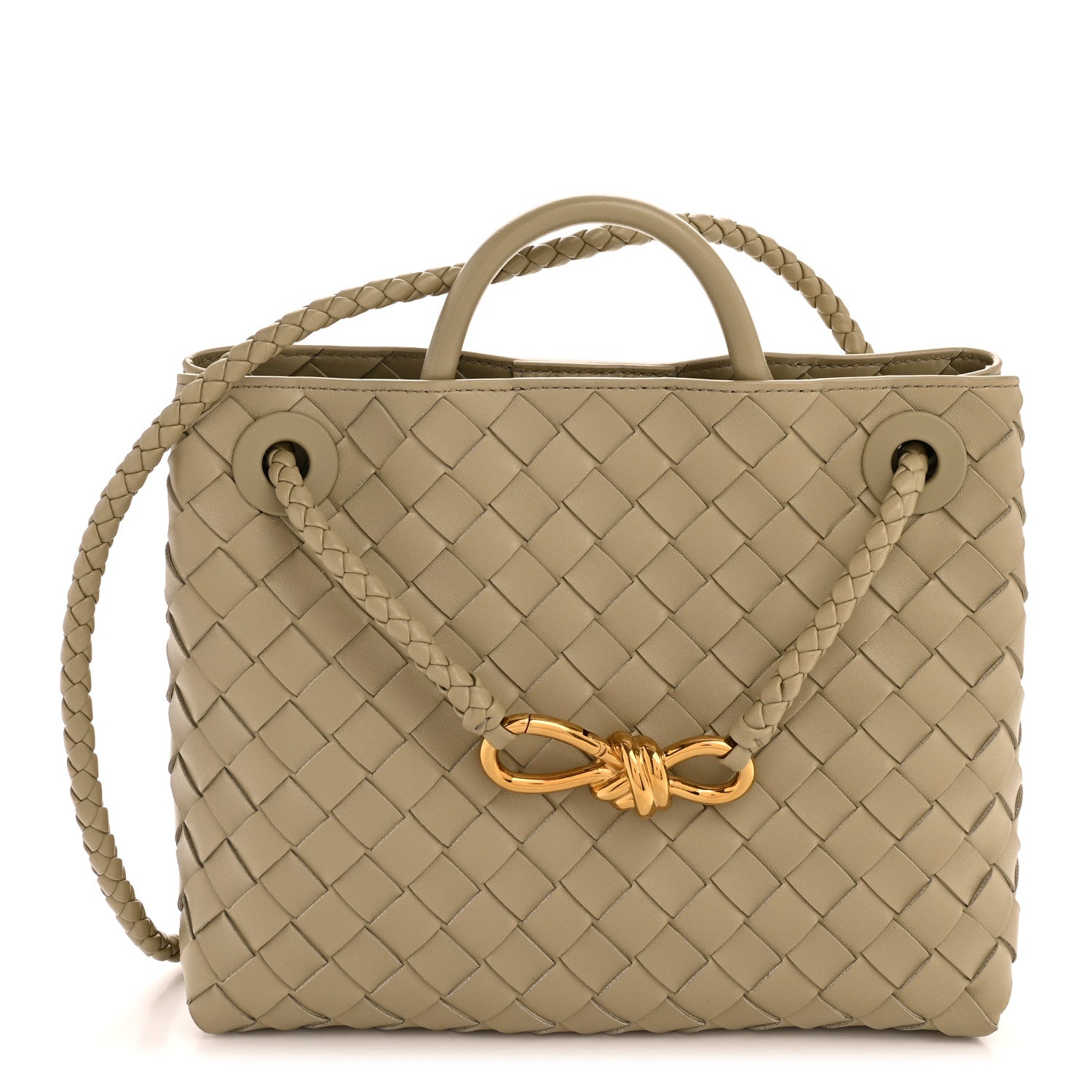 Bottega Veneta Nappa Intrecciato Small Andiamo Shoulder Bag