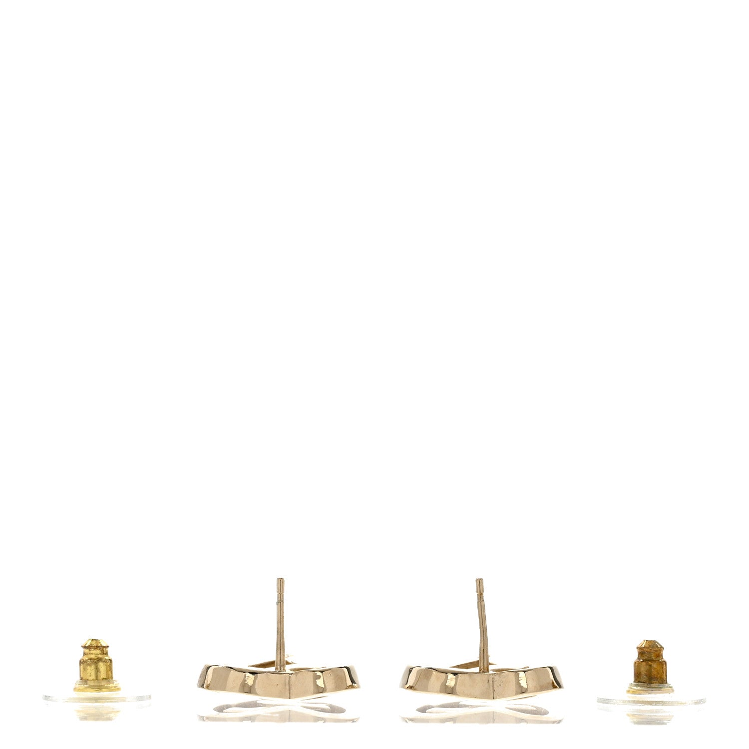 Chanel Metal CC Heart Coco In Love Earrings Gold 3 of 5