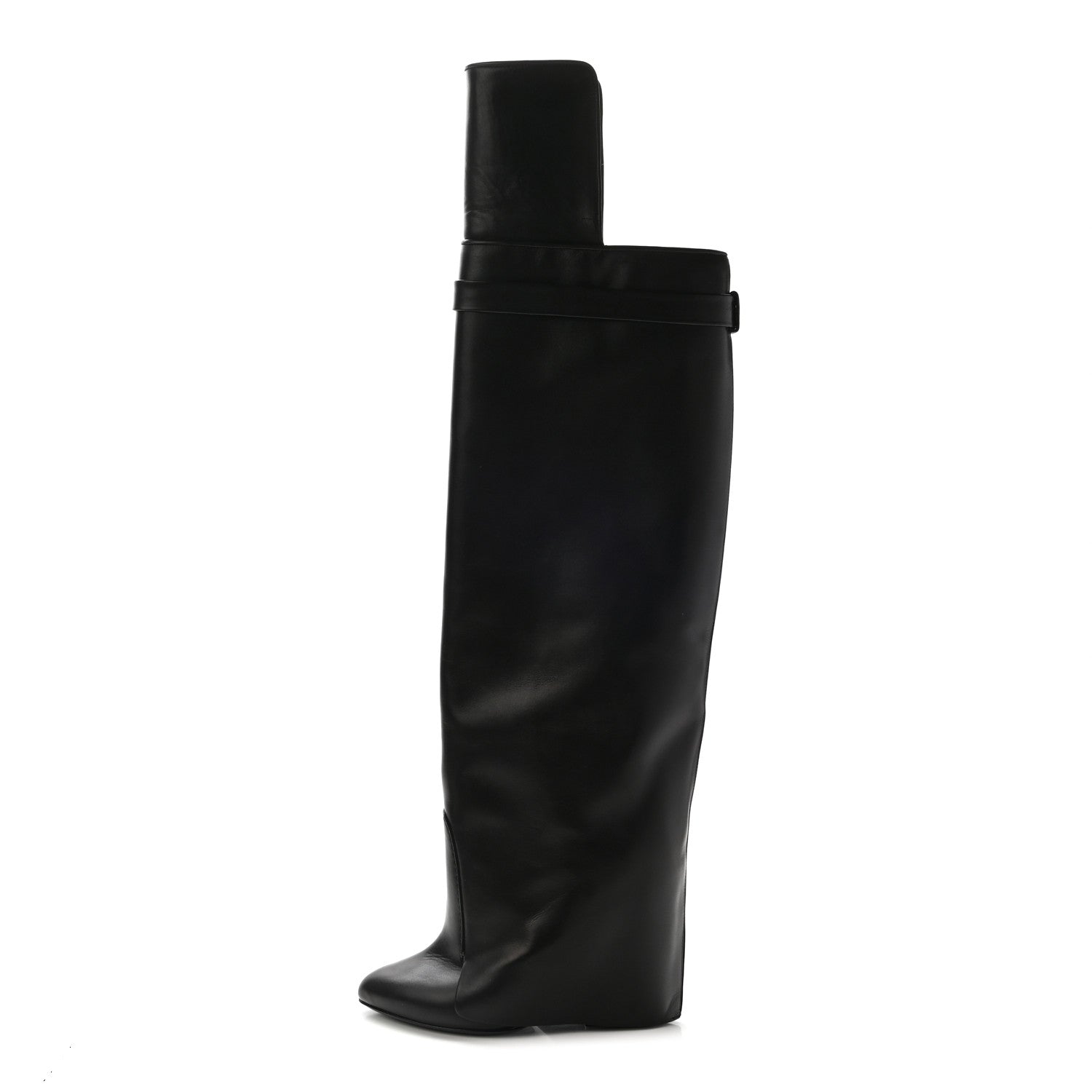 Givenchy Calfskin Shark Look Over The Knee Boots 36 Black 1 of 19
