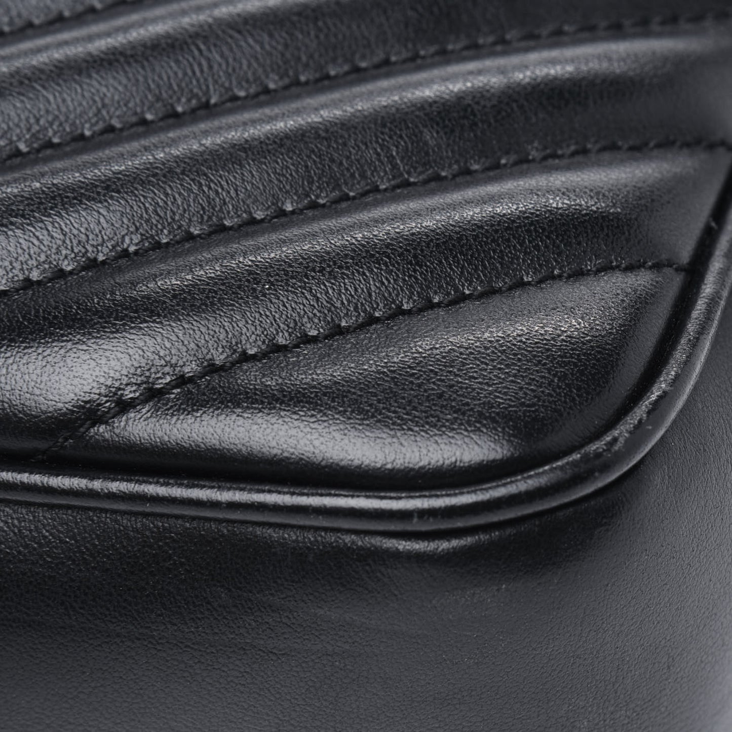 Calfskin Matelasse Monogram Lou Camera Bag Black