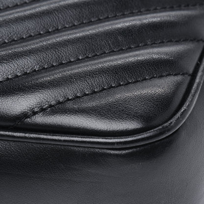 Saint Laurent Calfskin Matelasse Monogram Lou Camera Bag Black 6 of 6