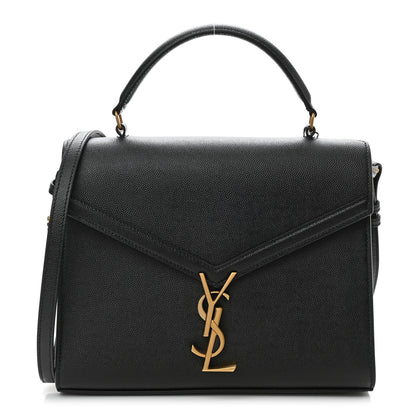 Saint Laurent Grain de Poudre Medium Classic Monogram Cassandra Top Handle Black 1 of 9