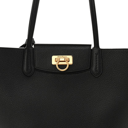Salvatore Ferragamo Calfskin Travel Tote Black 8 of 10