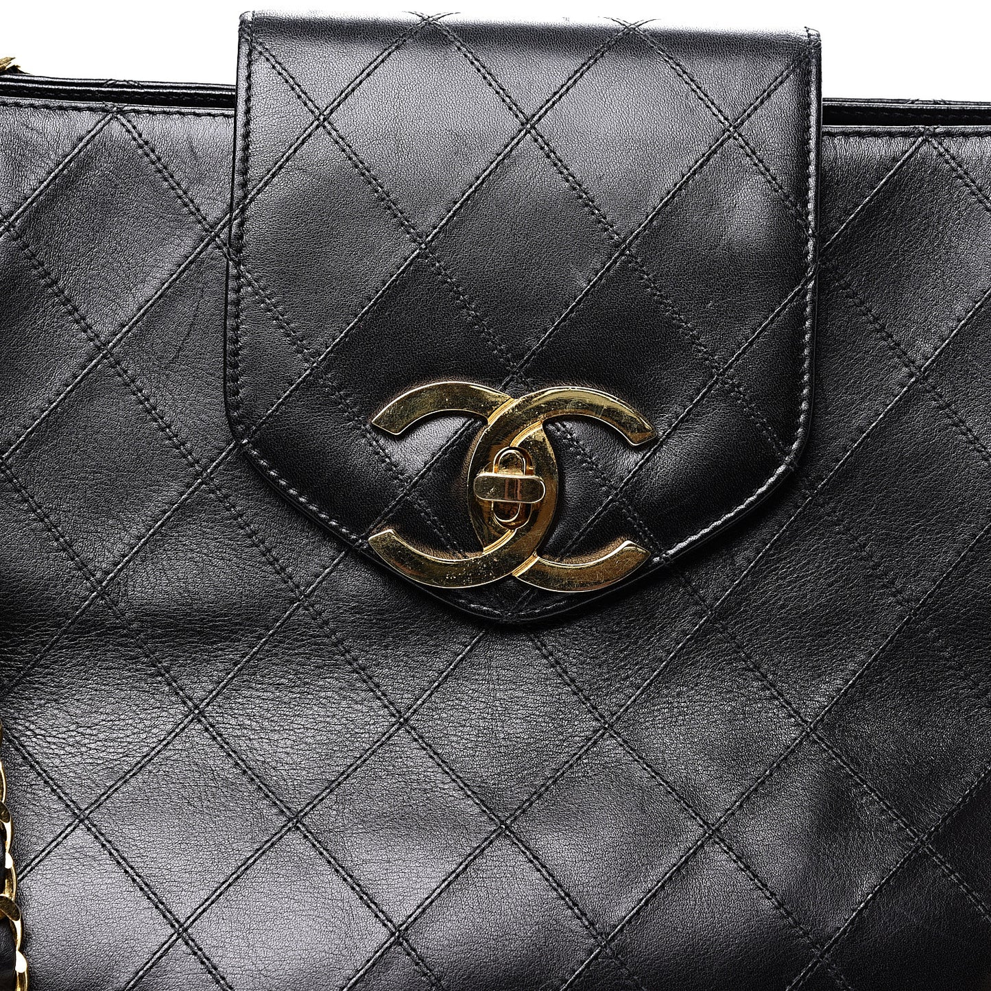 Calfskin Stitched XL Weekender Black