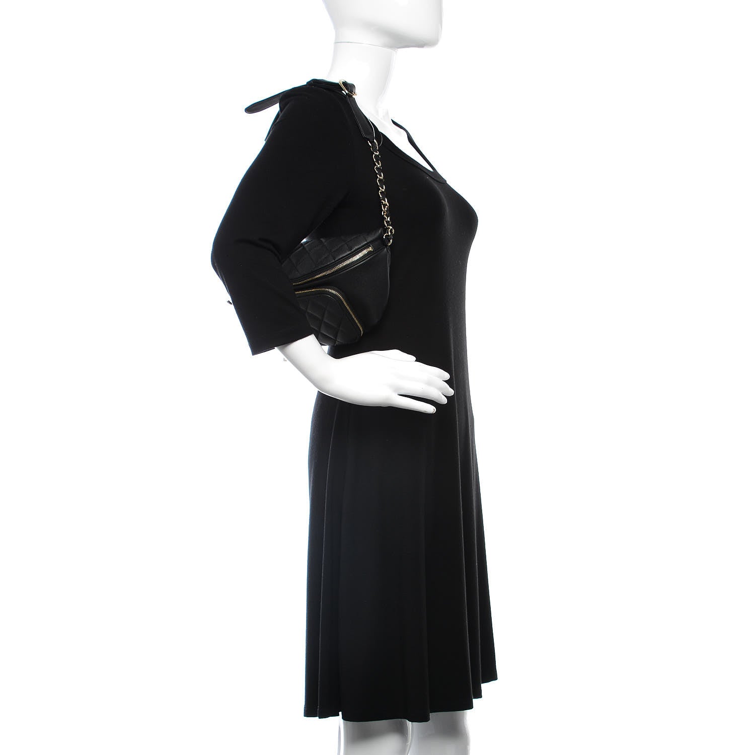 Chanel Caviar Quilted Business Affinity Waist Belt Bag Black 2 of 9
