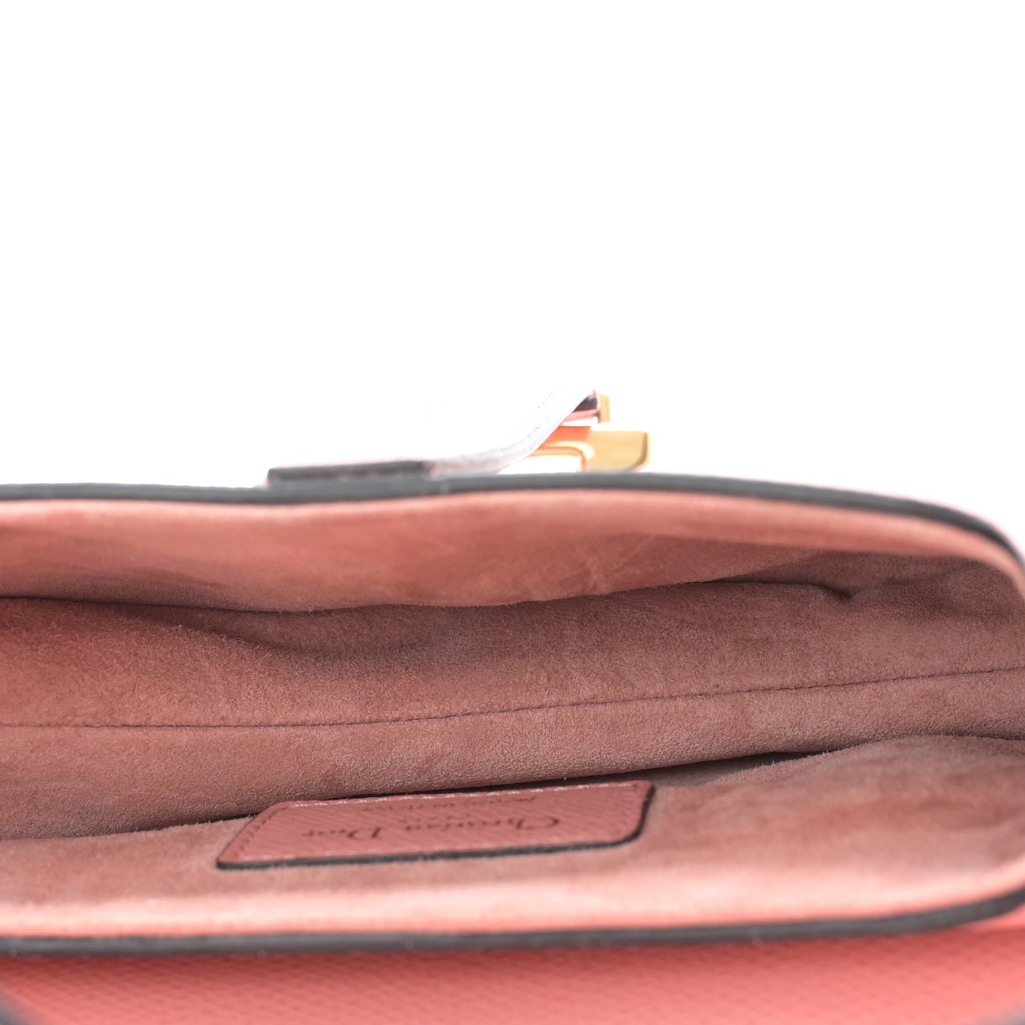 Grained Calfskin Mini Saddle Bag Pink
