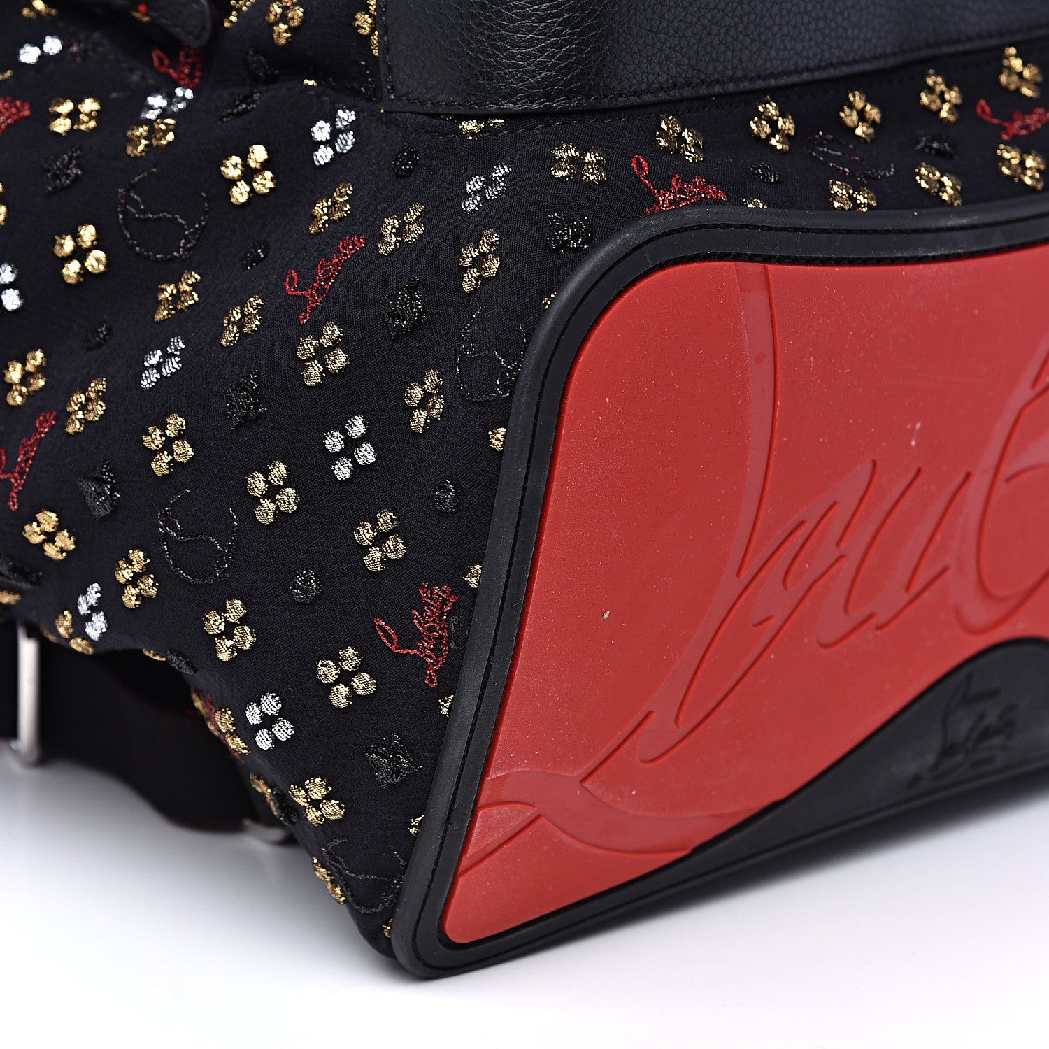 Christian Louboutin Jacquard Canvas Backloubi Backpack Black 8 of 12