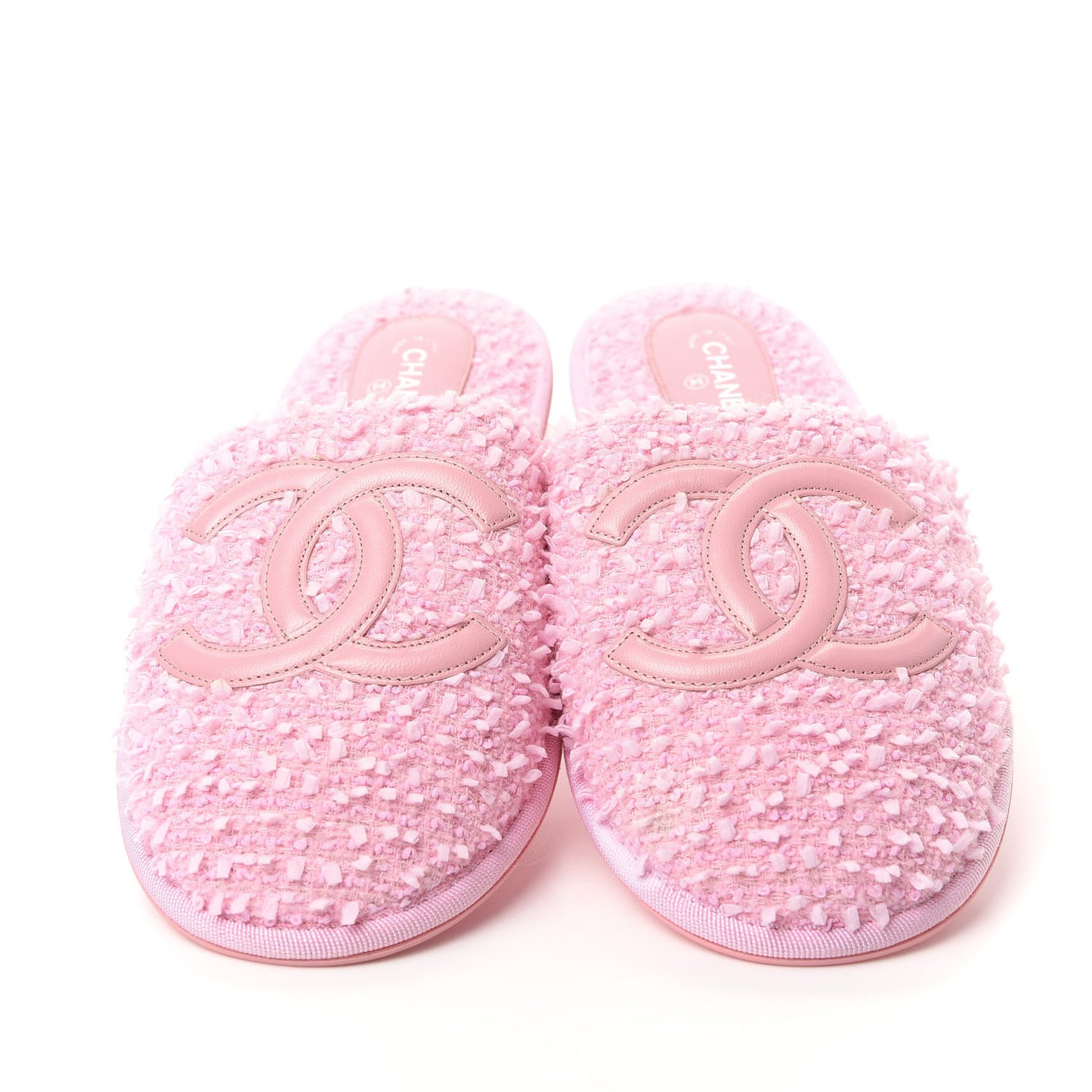 Tweed CC Flat Mules M Pink