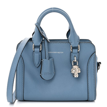 Alexander McQueen Pebbled Calfskin Mini Padlock Tote Light Blue 1 of 10