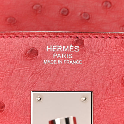 Hermes Ostrich Birkin 30 Bougainvillea 7 of 11